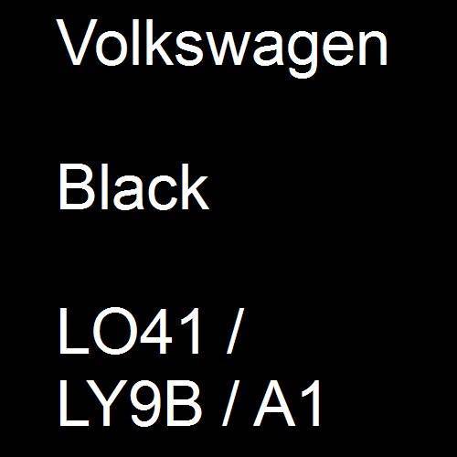 Volkswagen, Black, LO41 / LY9B / A1.